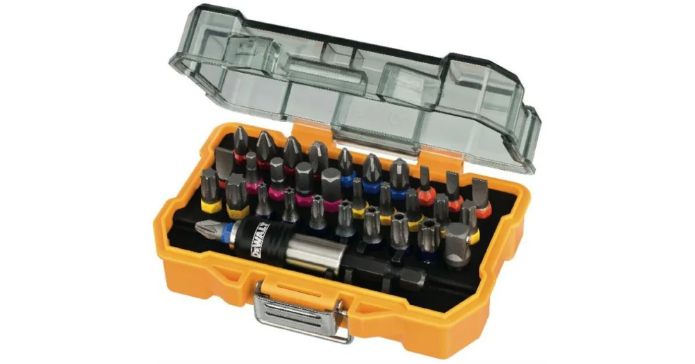 Speciální Cena DeWALT Sada bitů Pz/Ph/Torx/ploché/Hex a rychlospojky (32 ks) DT7969