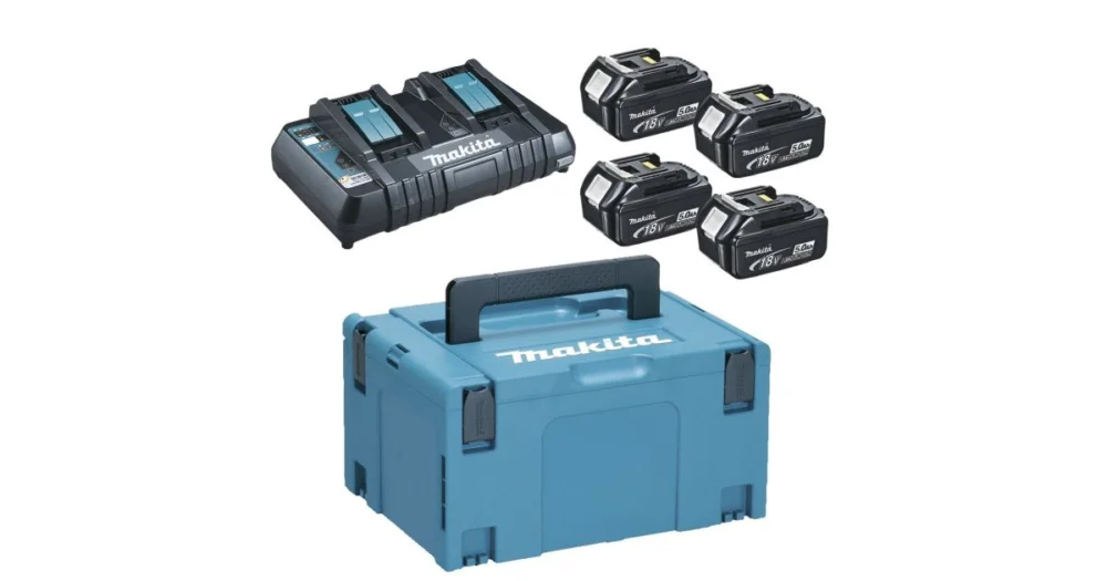 MAKITA sada Li-ion LXT 18V 4 ks BL1850B+1 ks DvojnabíječkaDC18RD+1 ks Makpac 197626-8 Odeslání Ihned