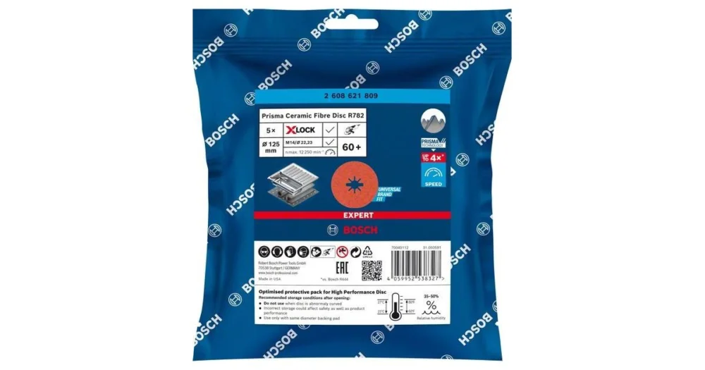 Doprava Zdarma BOSCH EXPERT PRISMA X-LOCK fíbrový kotouč R782,125,P60,5ks 2608621809