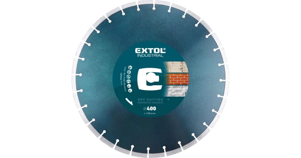 EXTOL Industrial Kotouč diamantový řezný segmentový na BETON, suché řezání, O 400x25,4x3,5mm 8703083 Akční Nabídka