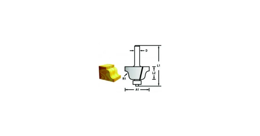 Nejlepší Volba MAKITA Profilová fréza s ložiskem stopka 6 mm,25,4x9,5x52 mm D-48804