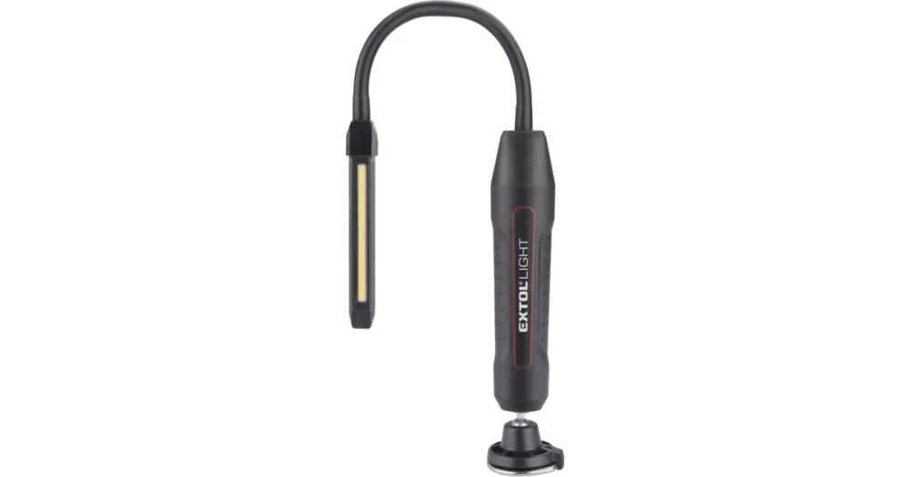 Koupit Online EXTOL LIGHT světlo pracovní, ohebné, 500lm, USB nabíjení, 500lm COB + 140lm LED 43146