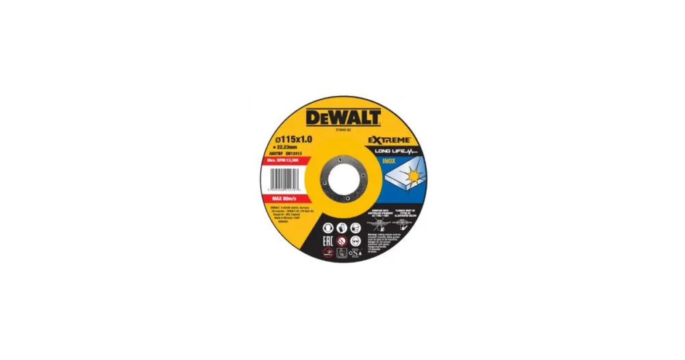 DeWALT Řezný kotouč na nerezovou ocel 115 x 1 x 22,23 mm DT3442 Akční Nabídka