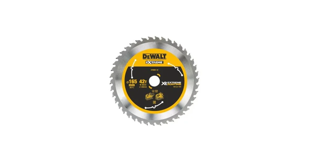 DeWALT Pilový kotouč (ideální pro pily FLEXVOLT) 165 x 20 mm, 42 zubů DT99561 Výhodná Nabídka