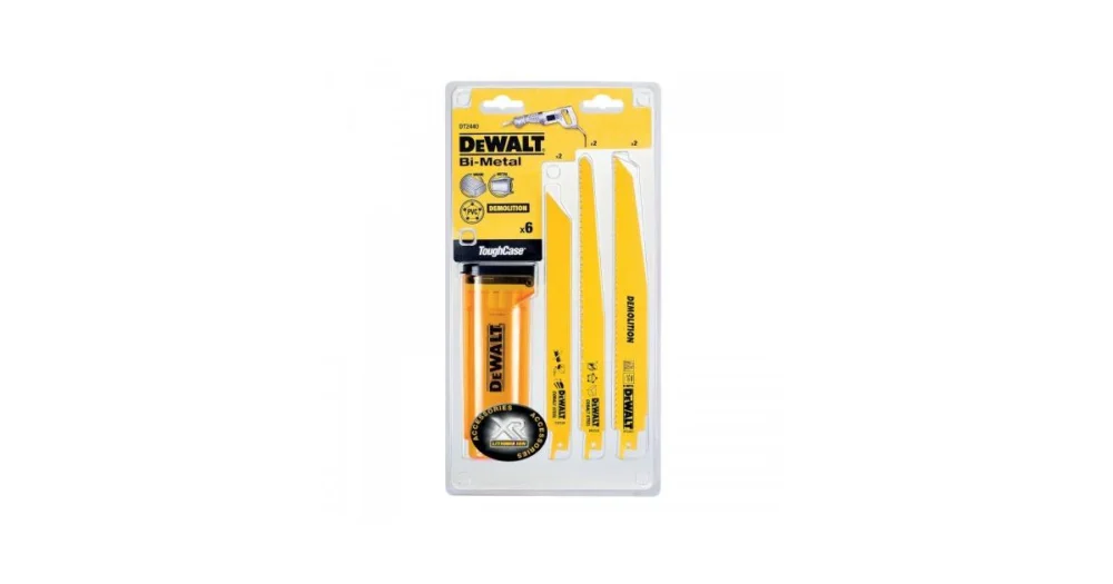 DeWALT Sada pilových plátků na dřevo a kov v úložném pouzdře (6 ks) DT2440L Přímo Od Výrobce