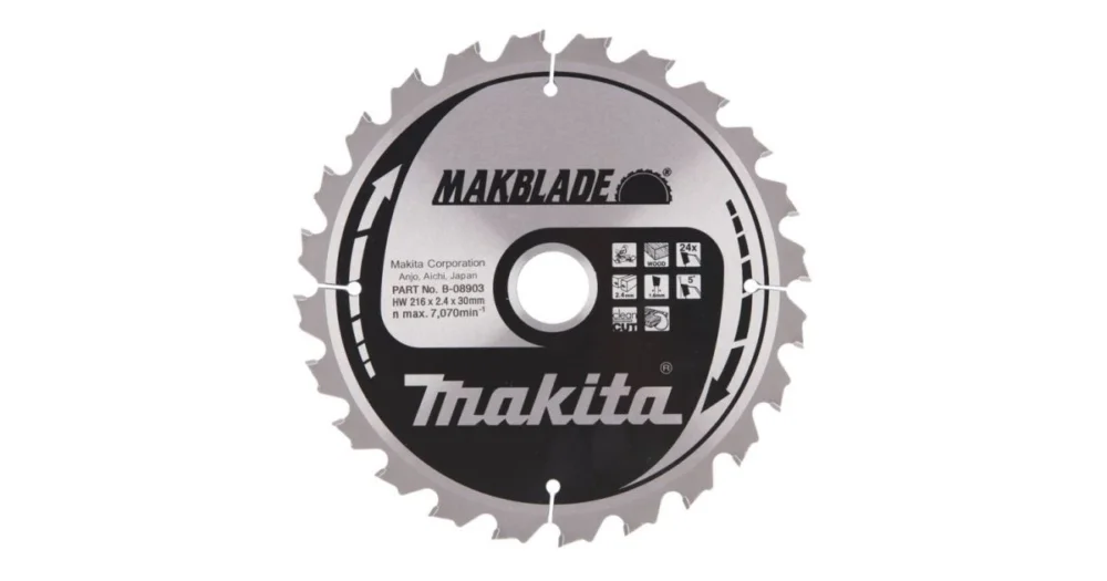MAKITA kotouč pilový dřevo MAKBLADE 216x2.4x30 mm 24 zubů B-32714 Objednat Nyní