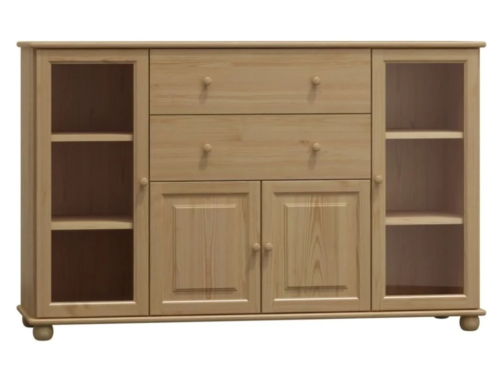 Akční Nabídka Dřevěná komoda CLASSIC KN-63 masiv borovice ( šířka 160 cm )