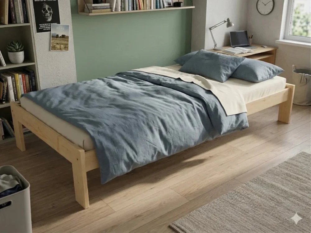 Autentický Dřevěná postel 100x200 masiv borovice - VMK7A