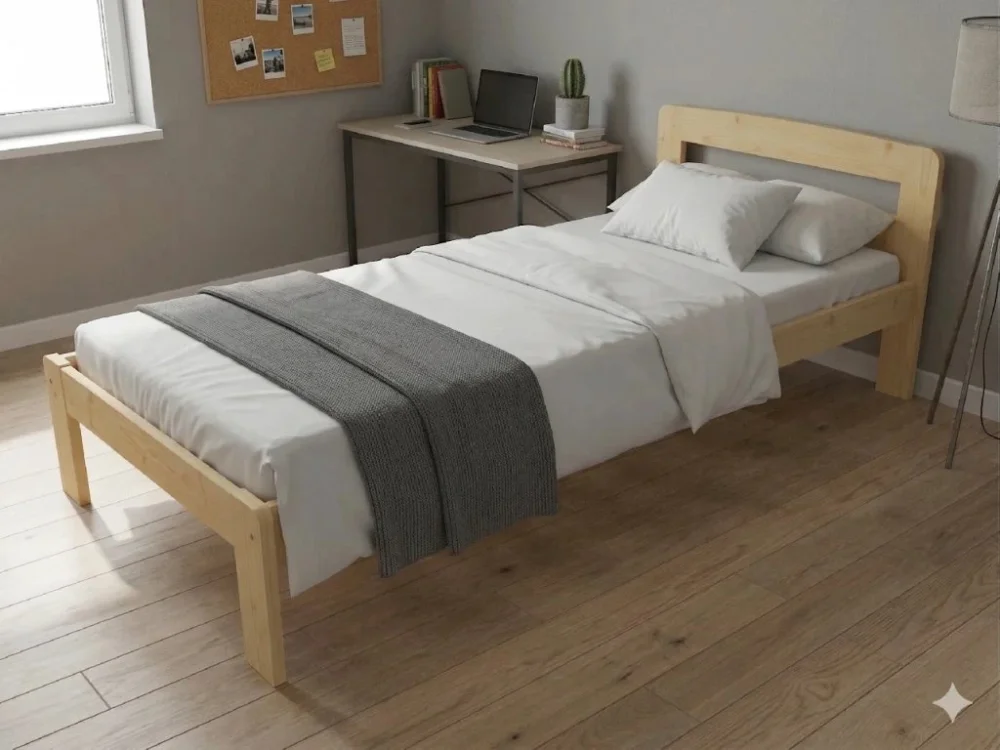 Autentický Dřevěná postel 100x200 masiv borovice - VMK8A