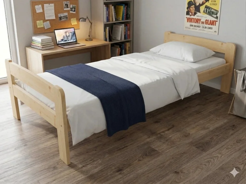 Finální Výprodej Dřevěná postel 100x200 masiv borovice - VMK9C