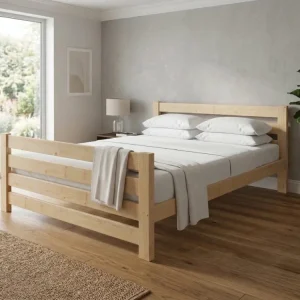 Dřevěná postel 140x200 masiv borovice - VMK11E Nejprodávanější