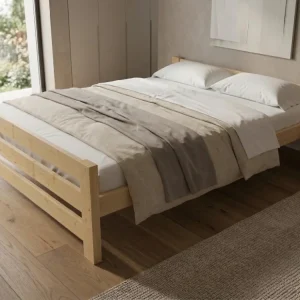 Autentický Dřevěná postel 140x200 masiv borovice - VMK13D