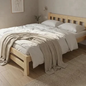 Omezená Nabídka Dřevěná postel 140x200 masiv borovice - VMK15B