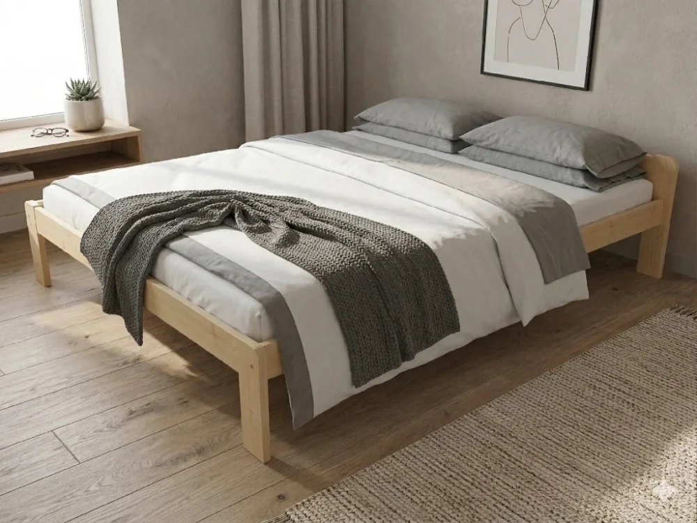 Dřevěná postel 160x200 masiv borovice - VMK3A Nová Kolekce