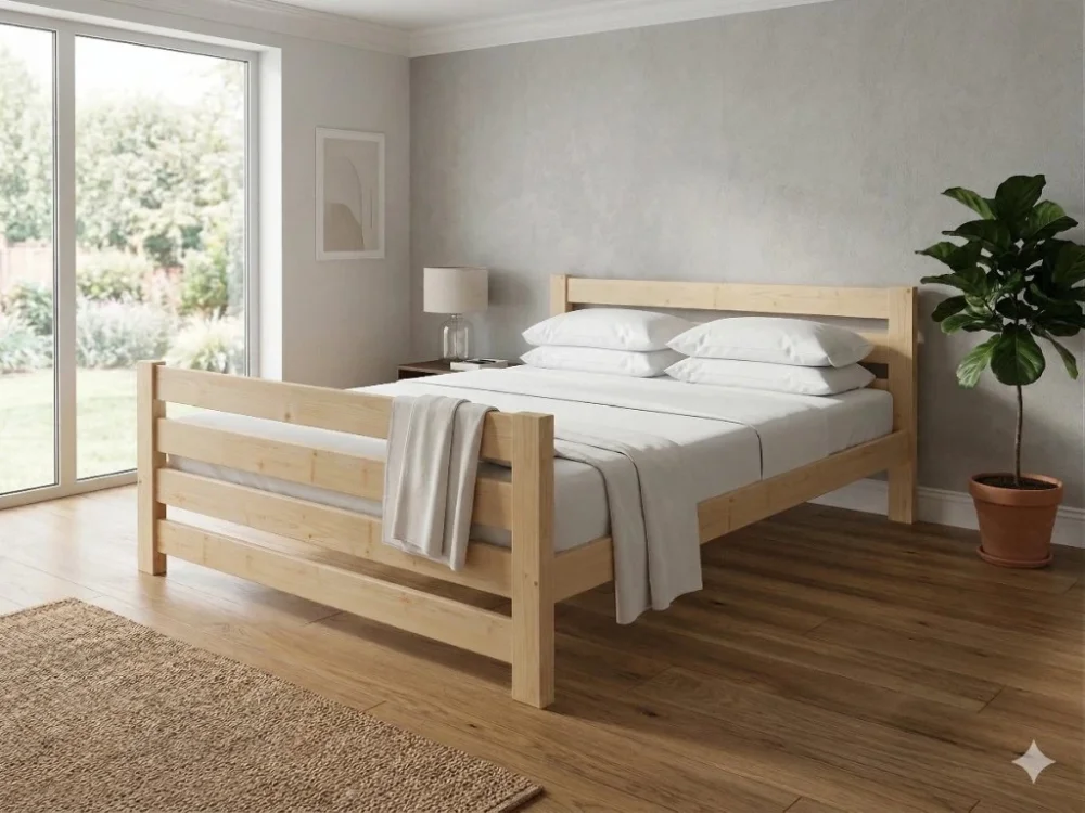 Akční Cena Dřevěná postel 180x200 masiv borovice - VMK11E