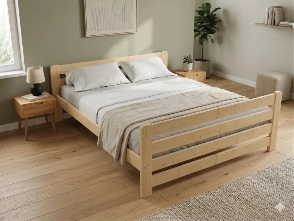 Super Cena Dřevěná postel 180x200 masiv borovice - VMK2E