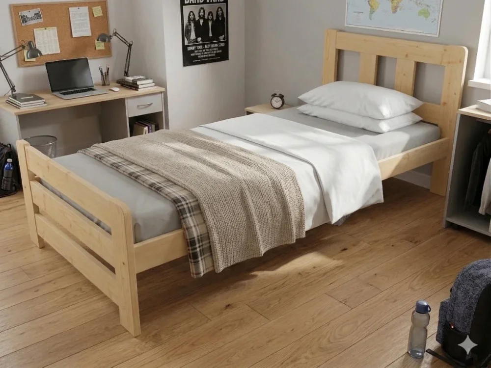 Dřevěná postel 90x200 masiv borovice - VMK10D Originální