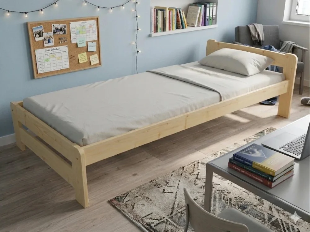 Dřevěná postel 90x200 masiv borovice - VMK9B Sezónní Sleva