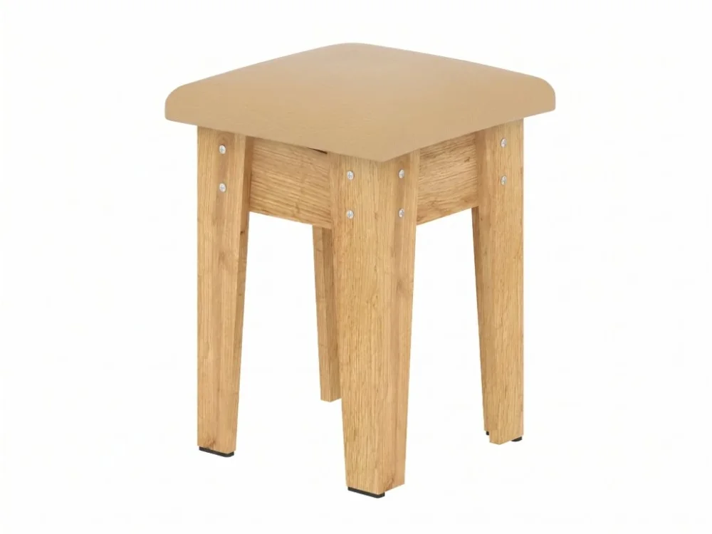 Výprodej Taburet T-4 | Barva: dub tacho, Materiál: koženka - káva