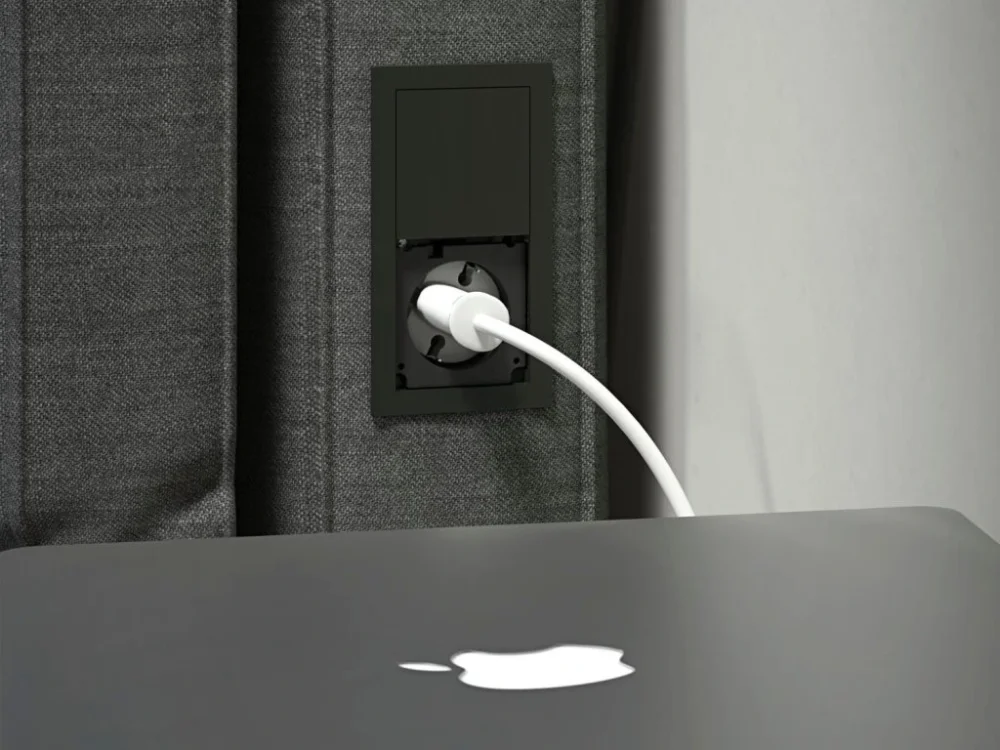 Elektro zásuvka VersaHIT Mono černá Sleva