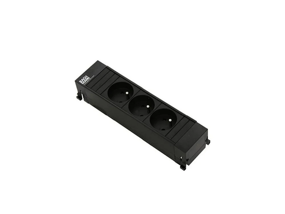 Levný Zásuvková jednotka POWER FRAME 3x 230V profil plast černý 916.059