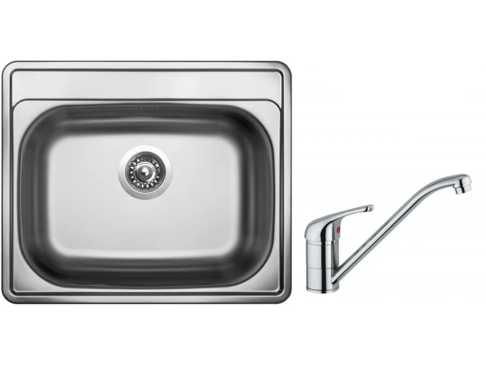 Set Sinks COMFORT 600 V matný 0,6 mm + baterie Akční Cena