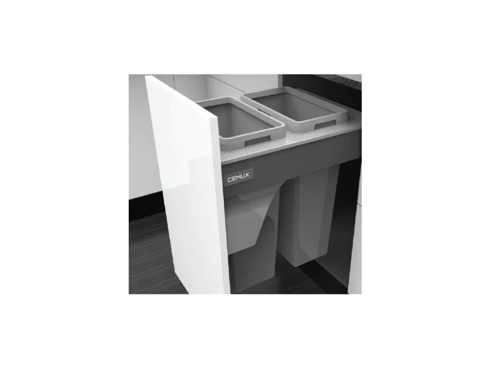 Nejlepší Cena CEMUX Sorter Bins 450 mm - 2 x 27L, výška 570 mm + H Box SLIM bílý
