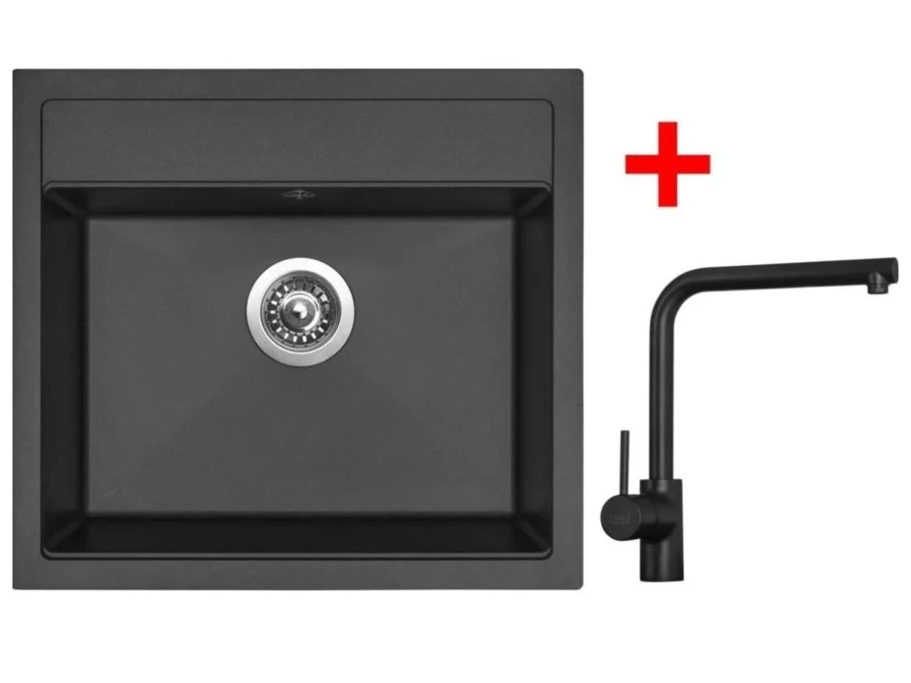 Set Sinks SOLO 560 Pureblack + ELKA černá matná Originální