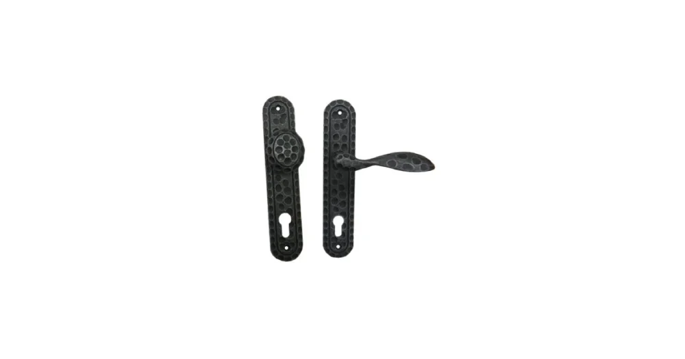 Poslední Šance dveřní klika kovaná Rustiko, černá, provedení klika/koule, rozteč 90mm, pravá