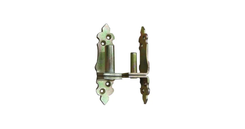 Originální držák čepu k vratovému závěsu OZDOBNÝ, UCO 10/11, průměr 10mm, odskok 11mm, žlutý zinek