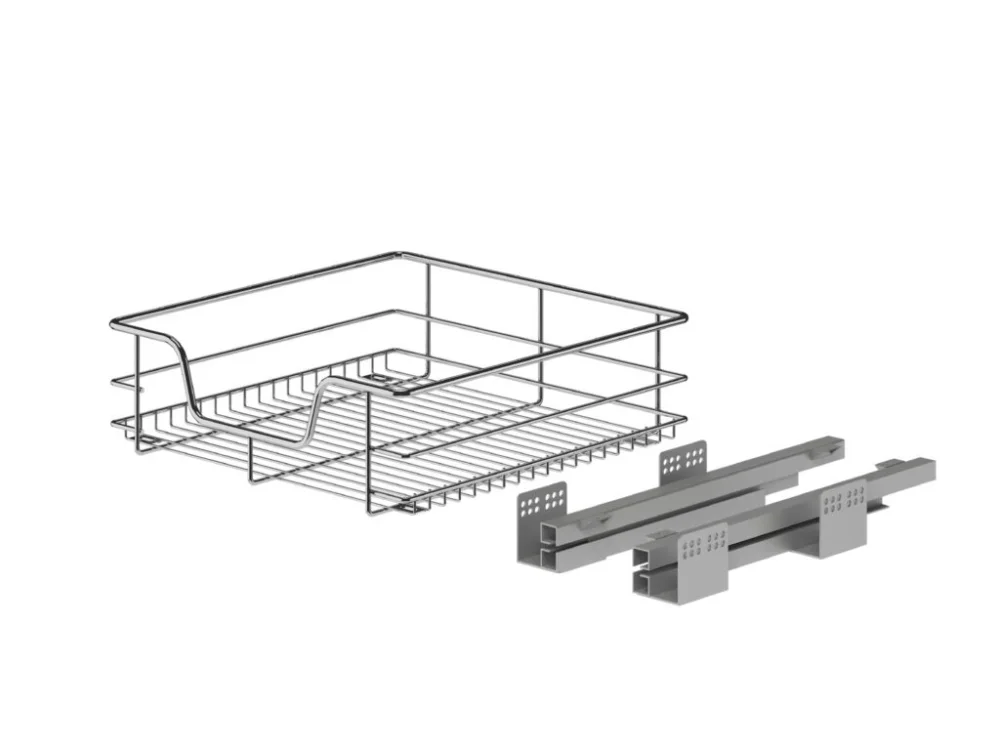 Plnovýsuvný koš boční WIRELI Komfort s tlumeným dovřením,364x450x250mm,chrom (1002305001 Koupit Online