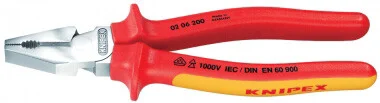 0206180 KNIPEX kleště kombinované silové do 1000V, chromované, dvoukomponentní rukojeti, délka 180mm Nízká Cena