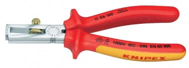 1106160 KNIPEX kleště odizolovací do 1000V, chromované, dvoukomponentní rukojeti, délka 160mm Zlevněný