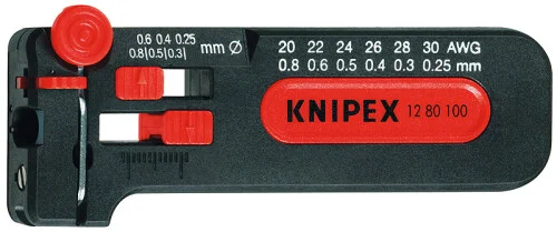 1280100 KNIPEX miniodizolovací nůž pro průměry vodičů 0,25-0,8mm, délka 100mm Aktuální