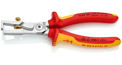 1366180 KNIPEX kleště Strix odizolovací se stříháním, dvoukomponentní rukojeti do 1000V, délka 180mm Expresní Doručení