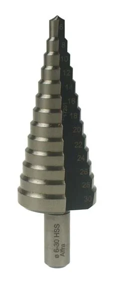 08072 ALFRA vrták stupňovitý pro plech max. 4mm, pro otvory 6-30mm Top Prodej