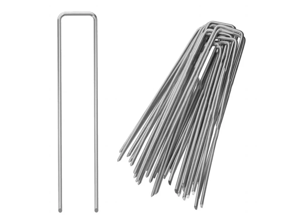 Zlevněný Pozinkovaná U kotva pro geotextilie Ø3mm 150x30 mm