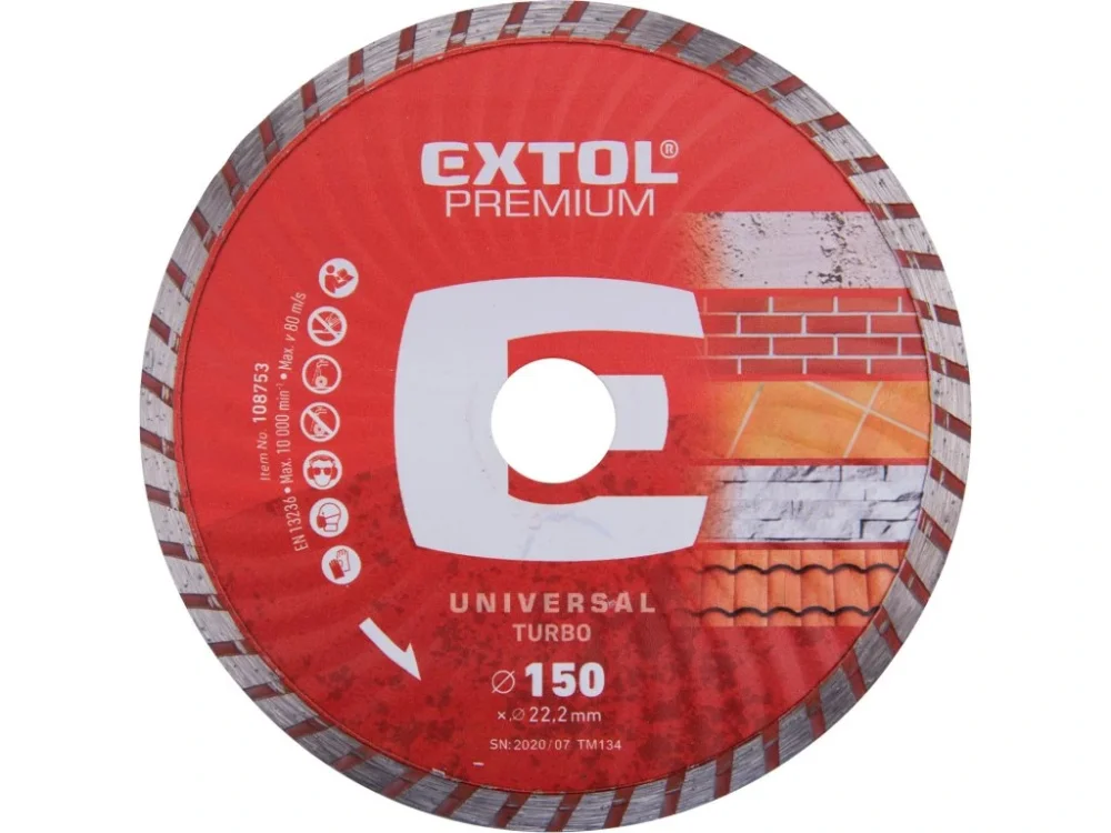 kotouč diamantový řezný, turbo - suché i mokré řezání, O 150x22,2x2,3mm Ověřený