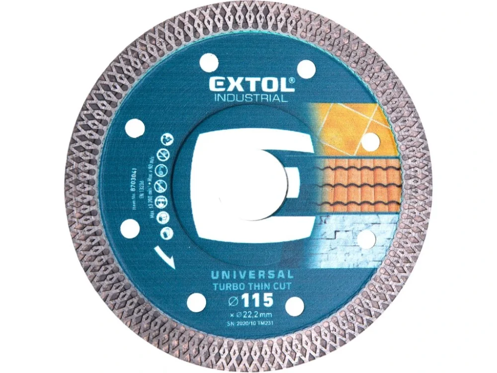 kotouč diamantový řezný, turbo Thin Cut, suché i mokré řezání, O 115x22,2x1,5mm Přímo Od Výrobce